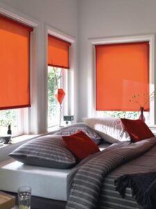 I still might want orange blinds in the sunroom_ Thinking about maybe getting wooden blinds and painting them the Sunbaked Orange_