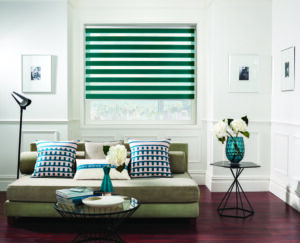 Warming and Insulating Jade Autumn Blinds in sitting room